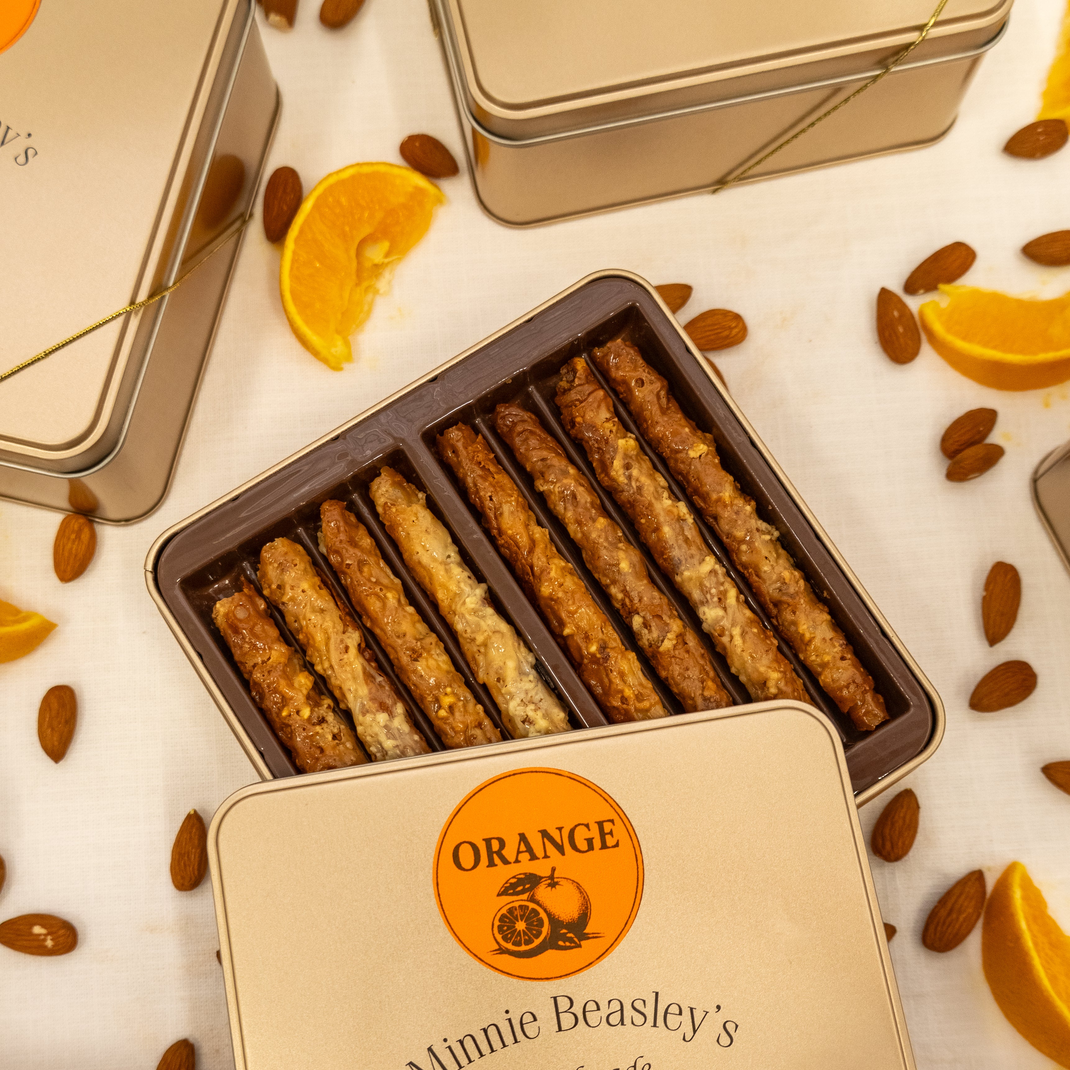 Almond Lace Tuile Gift Tin - Minnie Beasley's – Minnie Beasley's