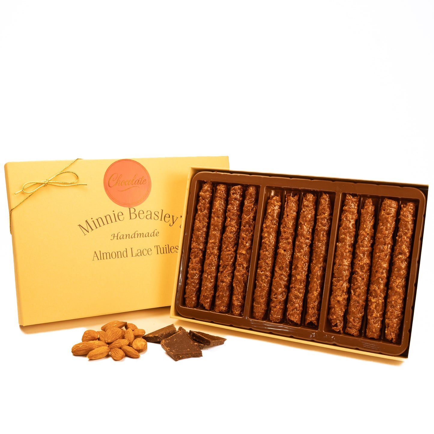 Chocolate Almond Lace Tuiles Box - 12ct