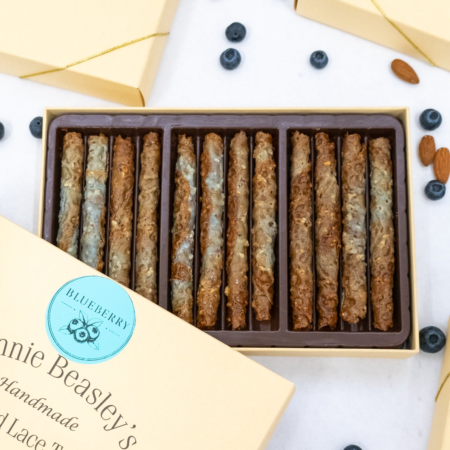 Blueberry Almond Lace Tuiles Box - 12ct