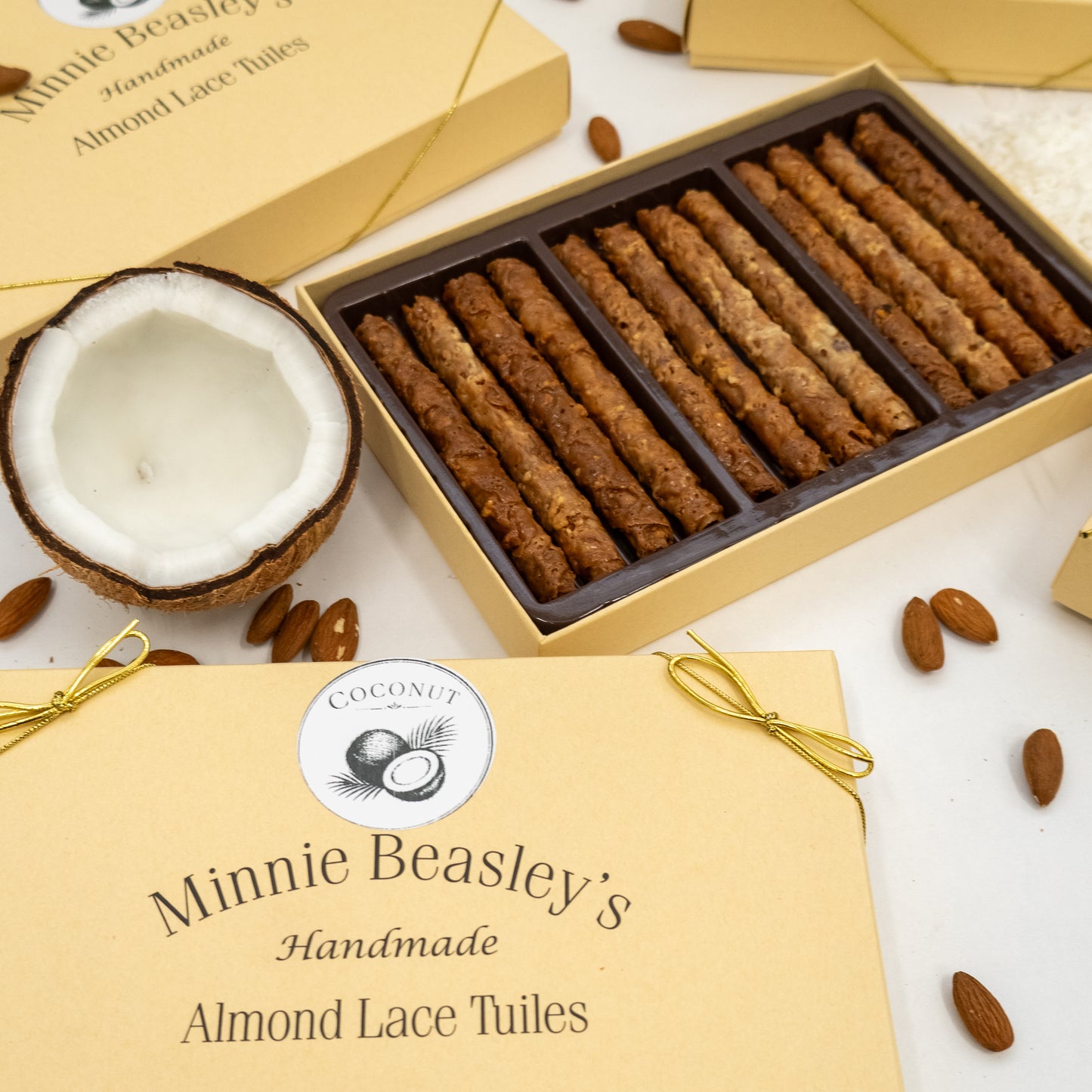 Coconut Almond Lace Tuiles Box - 12ct