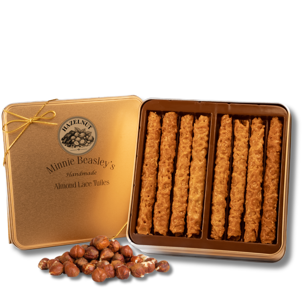 Hazelnut Almond Lace Tuile Gift Tin - 24ct