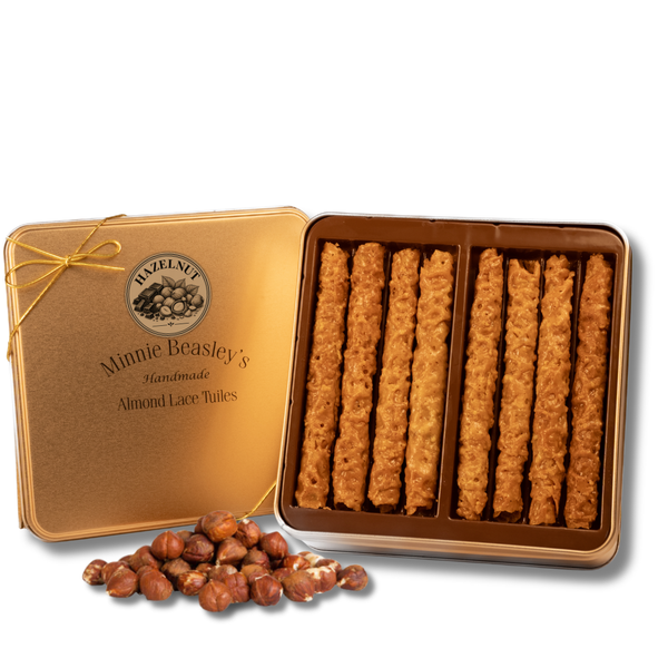 Hazelnut Almond Lace Tuile Gift Tin - 24ct