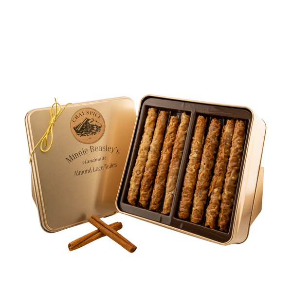 Chai Spice Almond Lace Tuile Gift Tin - 24ct