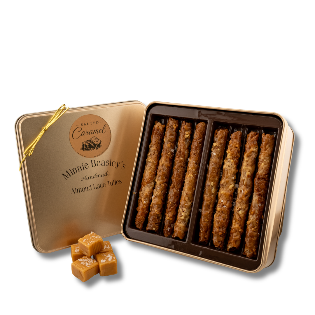 Salted Caramel Almond Lace Tuile Gift Tin - 24ct