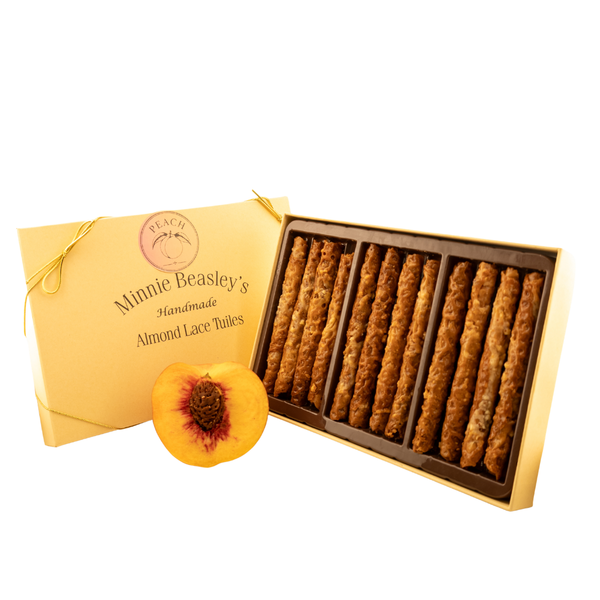 Peach Almond Lace Tuiles Box - 12ct