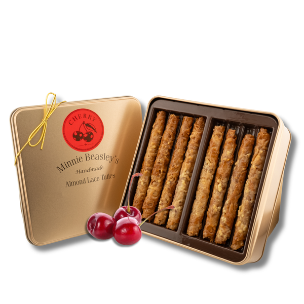 Cherry Almond Lace Tuile Gift Tin - 24ct