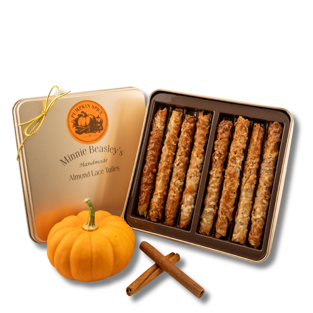 Pumpkin Spice Almond Lace Tuile Gift Tin - 24ct