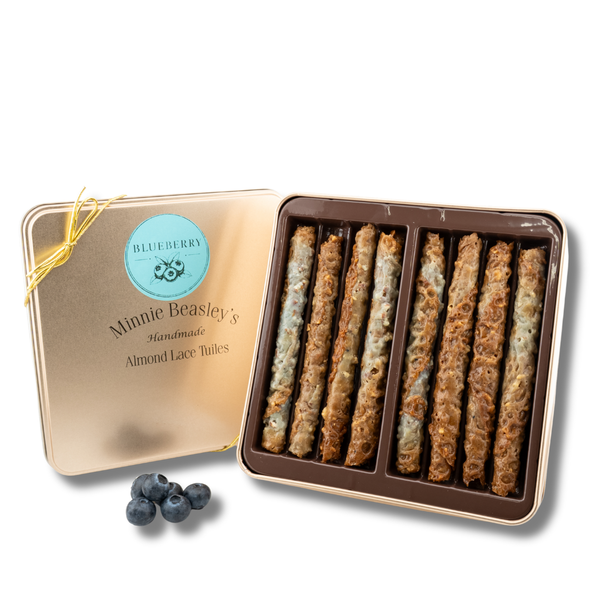 Blueberry Almond Lace Tuile Gift Tin - 24ct