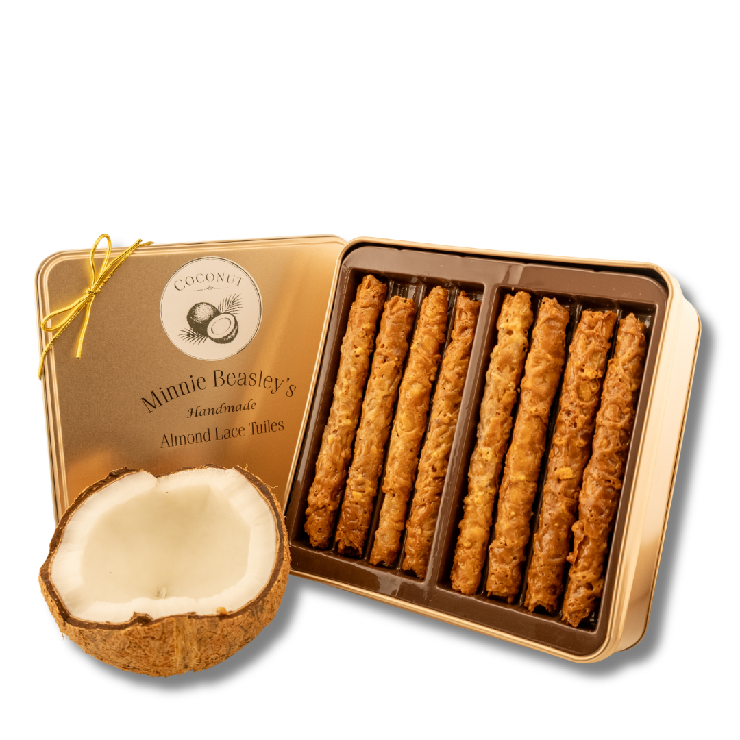 Coconut Almond Lace Tuile Gift Tin - 24ct